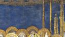 Maestà di Lippo Memmi, dettaglio del cielo - Palazzo Comunale, San Gimignano - © Comune di San Gimignano / Duccio Nacci