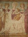 veste della Madonna in cui è evidente il disegno preparatorio, ben chiaroscurato