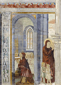 Preghiera di Santa Monica, chiesa di Sant'Agostino, San Gimignano.