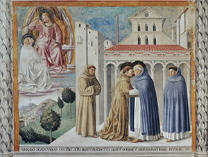 L’Incontro di san Francesco e san Domenico, chiesa di San Francesco, Montefalco