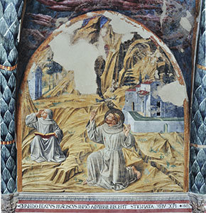Stimmatizzazione del Santo, chiesa di San Francesco, Montefalco