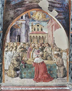 La Morte e l’Assunzione in cielo di Francesco, chiesa di San Francesco, Montefalco