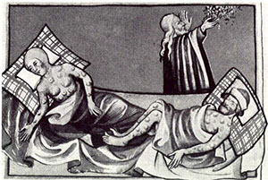 Illustrazione della peste bubbonica (1411)