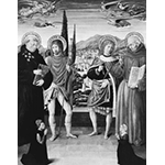 Pala dei Quattro Santi (Nicola da Tolentino, Rocco, Sebastiano e Bernardino da Siena con i donatori)