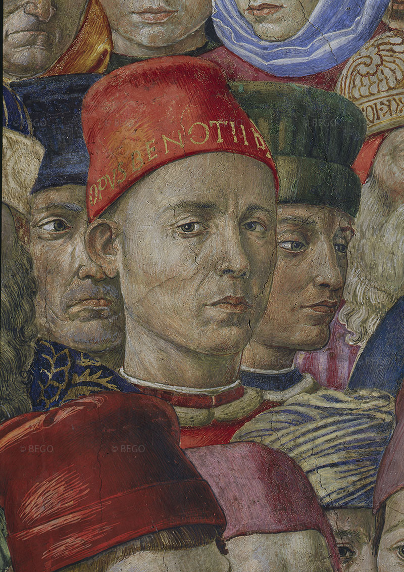 Autoritratto di Benozzo Gozzoli, cappella dei Magi, Firenze