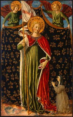 Sant'Orsola, due angeli reggicortina e la donatrice, National Gallery of Art, Washington