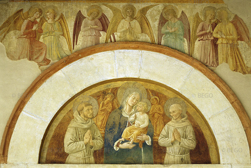 Vergine col Bambino tra i santi Francesco e Bernardino, Chiesa di San Fortunato, Montefalco