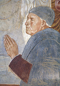Ritratto di Messer Grazia, dettaglio del Tabernacolo della Madonna della Tosse, Castelfiorentino.