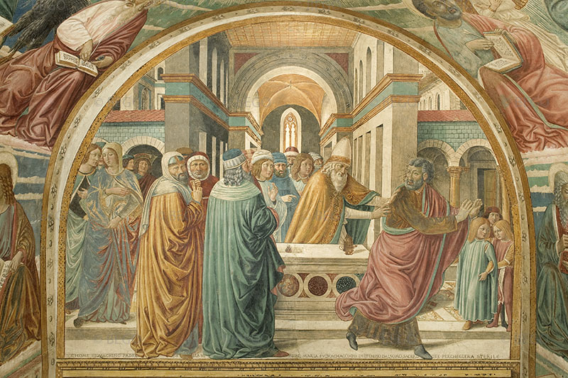 La Cacciata di Gioacchino, tabernacolo della Visitazione, Museo Benozzo Gozzoli, Castelfiorentino
