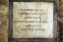 Lapide commemorativa - Apposta alla cappella del tabernacolo della Visitazione (1938)
