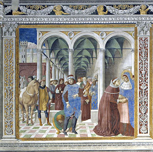 Agostino giunge a Milano, chiesa di Sant'Agostino, San Gimignano.