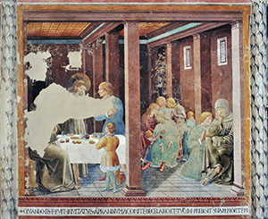 Francesco con il conte Celano, chiesa di San Francesco, Montefalco