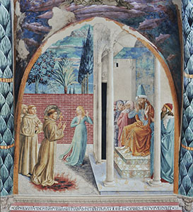 La conversione del Sultano Melek-el-Kamel, chiesa di San Francesco, Montefalco