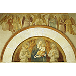 Madonna col Bambino in trono e un angelo musicante; la Vergine col Bambino tra i santi Francesco e Bernardino, san Fortunato in trono circondato da angeli