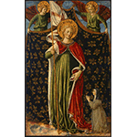 Sant'Orsola, due angeli reggicortina e la donatrice