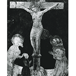 Cristo in croce adorato dai santi Girolamo e Francesco e il committente
