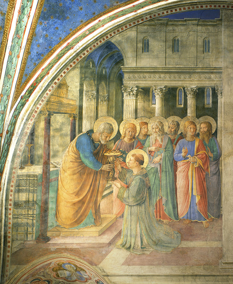 Santo Stefano riceve il diaconato e distribuisce l'elemosina, Cappella Niccolina, Vaticano