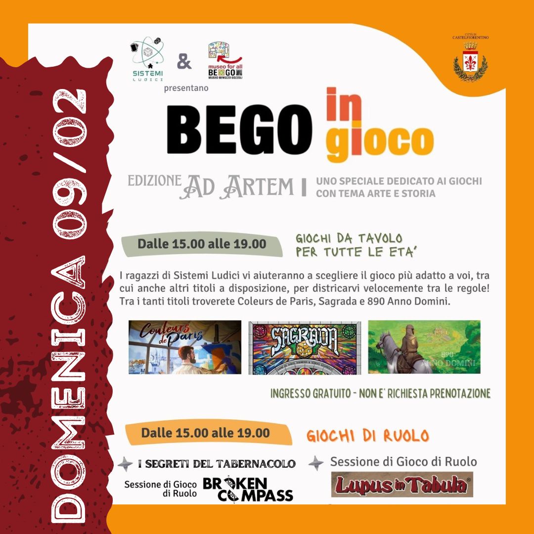 BEGO IN GIOCO Ad Artem