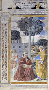 Agostino legge la lettera di San Paolo ai Romani e si converte