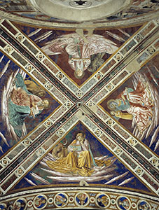 Dettaglio della volta con i quattro Evangelisti