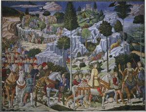Cavalcata dei Magi, parete destra