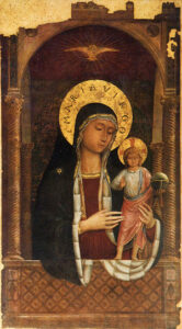 Madonna col Bambino sotto un baldacchino
