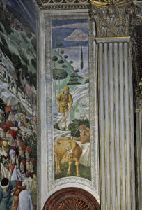 Cappella dei Magi, parete con pastori e gregge