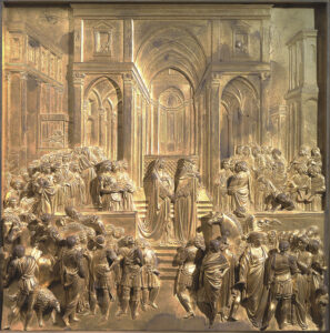 Incontro della regina di Saba con il re Salomone, Porta del Paradiso